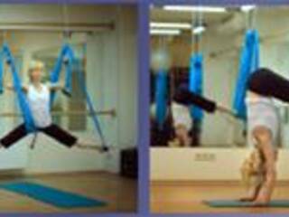 Фитнес-центр, йога в воздухе