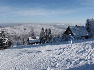 Спуск и подъёмник для зимнего катание: горные лыжи, сноуборды. Внизу - горное озеро для катание на коньках, игры в хоккей, окунания в проруби и зимней рыбалки. Вокруг - леса и полоныны для прогулок на беговых лыжах.